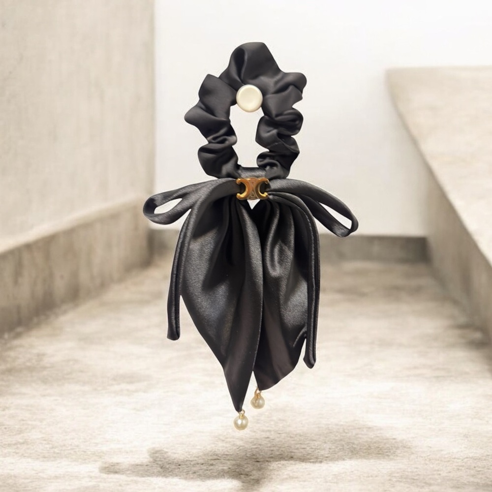 Elegant Scrunchies with Pearl Details
